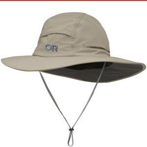 Outdoor Research SUNBRIOLET Wide-Brim Sun Hat in Khaki with Chin Cord unisex XL
